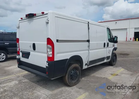 2023 Ram Promaster 2500 Low Roof 136 Wb z USA, uszkodzony, nr VIN 3C6LRVVG2PE591625